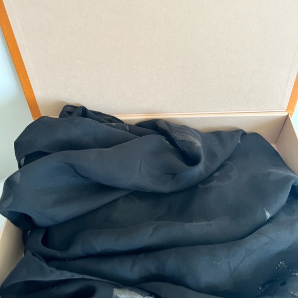 SOLD Louis Vuitton Silk Sheer Monogram Scarf - Picture 2 of 7